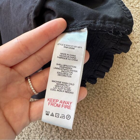 Jason Wu Square Neck Puff Sleeve Cropped Blouse Black S - Picture 8 of 12